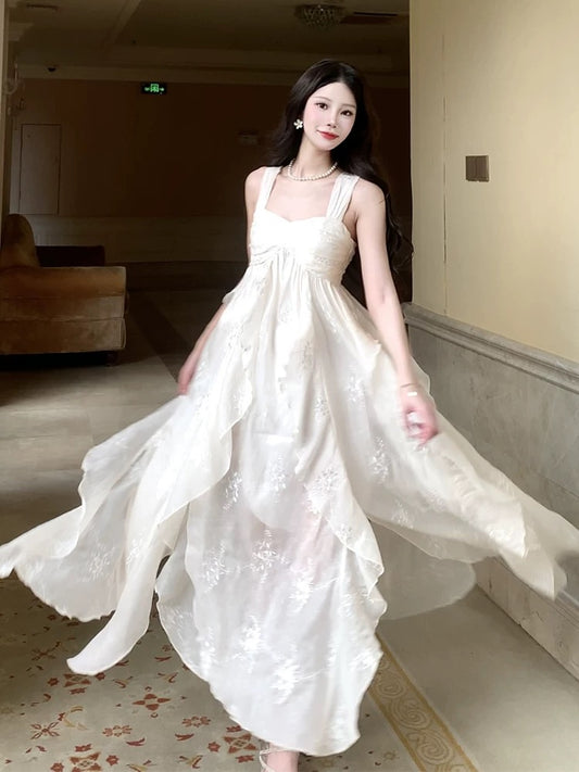 Artistic A Line Sweetheart Chiffon Outdoor Semi Formal Summer Garden Date Night Outfit Wedding Guest Dresses RB5029