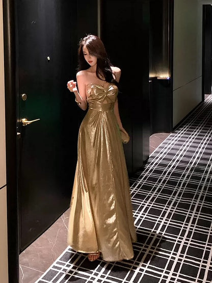 Sexy A-Linie Sweetheart Gold Pailletten zum 18. Geburtstag Elegantes Outfit Sommer Hochzeitsgastkleider N4041