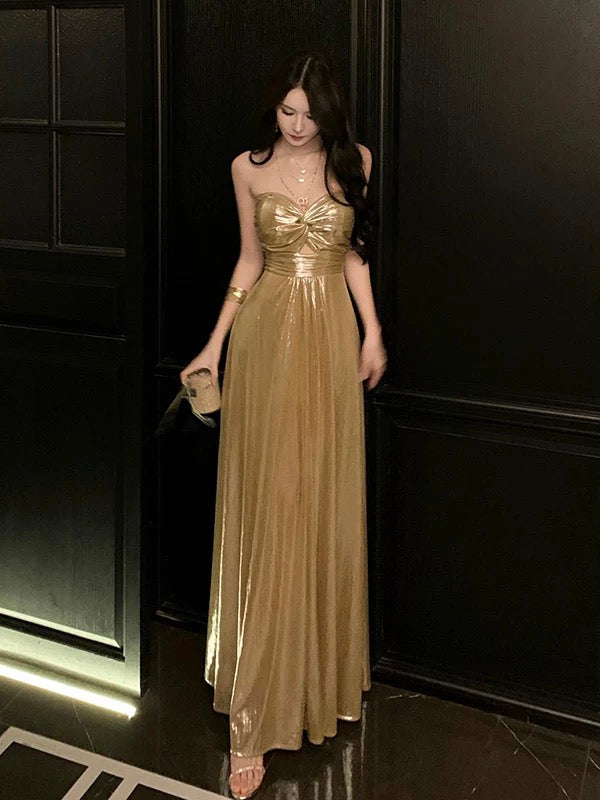 Sexy A-Linie Sweetheart Gold Pailletten zum 18. Geburtstag Elegantes Outfit Sommer Hochzeitsgastkleider N4041