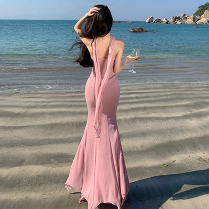 Meerjungfrau Schatz Chiffon Rouge Rosa 18. Geburtstag Elegantes Outfit Abschlussball Hochzeitsgast Kleider N4058