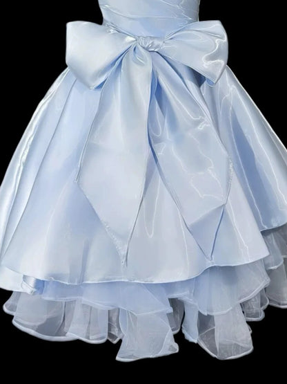 Cute Ball Gown Halter Blue Satin Short Cocktail Gown Homecoming Dresses Ideas Hoco Outfits RB5332