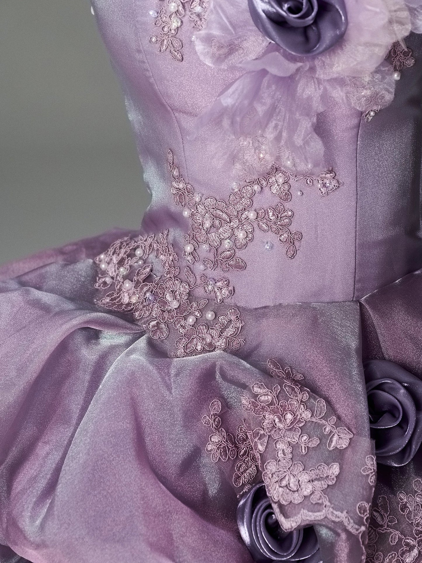 Princess Style Ball Gown Strapless Lilac Purple With Ruffled Long Quinceanera Dresses Ideas Formal Outfits RB5501