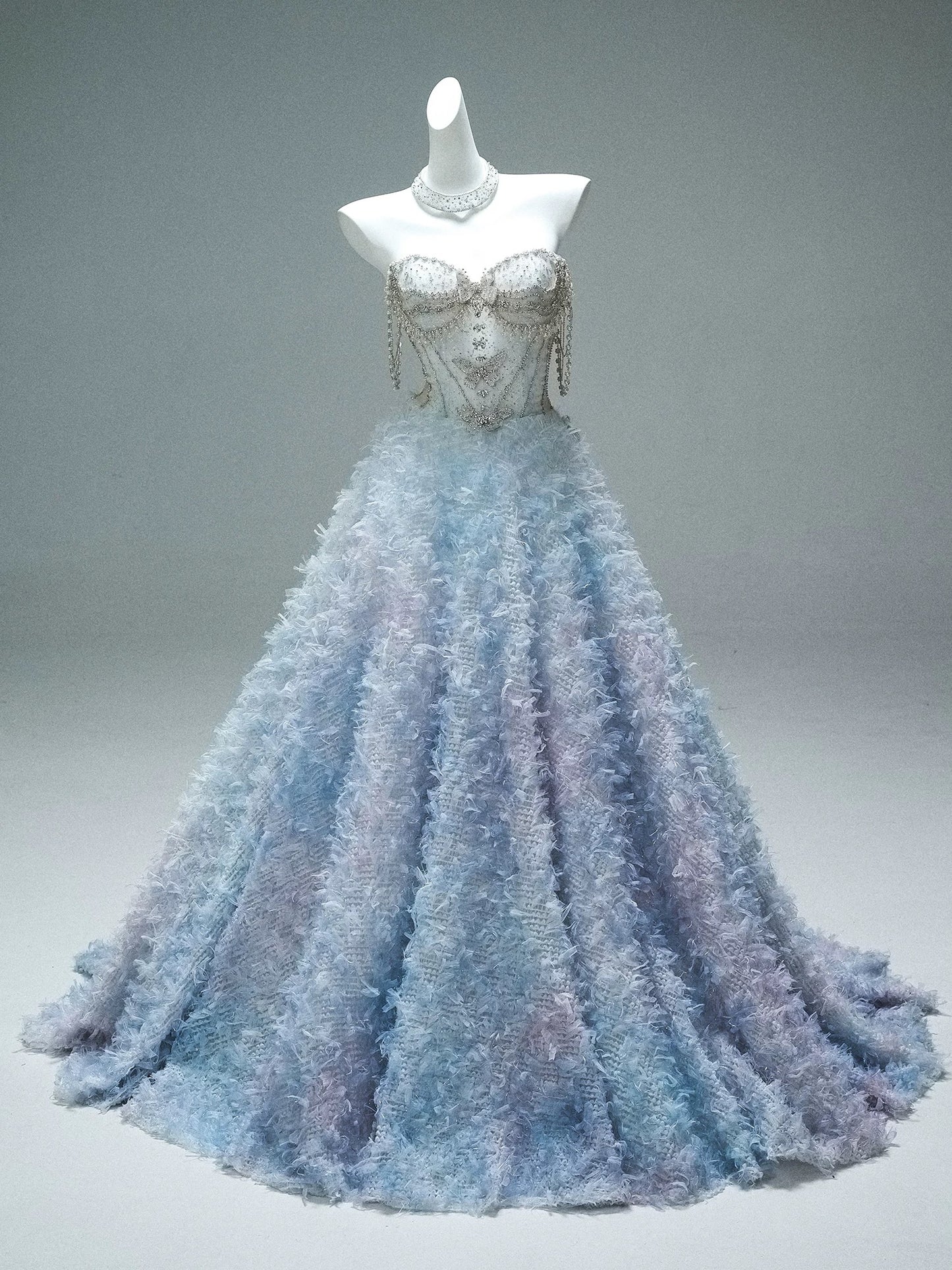 Pretty Ball Gown Sweetheart Tulle With Beading Long 15 Quinceanera Dresses Photo Ideas Formal Outfit RB5536