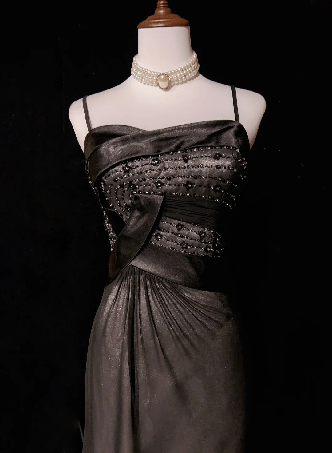 Vintage Prom Dresses Aesthetic 1950s Retro A Line Spaghgetti Strap Grey Long Party Dress N2321