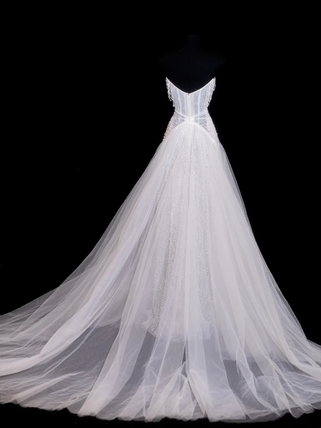Robe de mariée à paillettes, robe de bal, décolleté en V, sequins et perles blanches, robe de mariée longue et ajustée N155