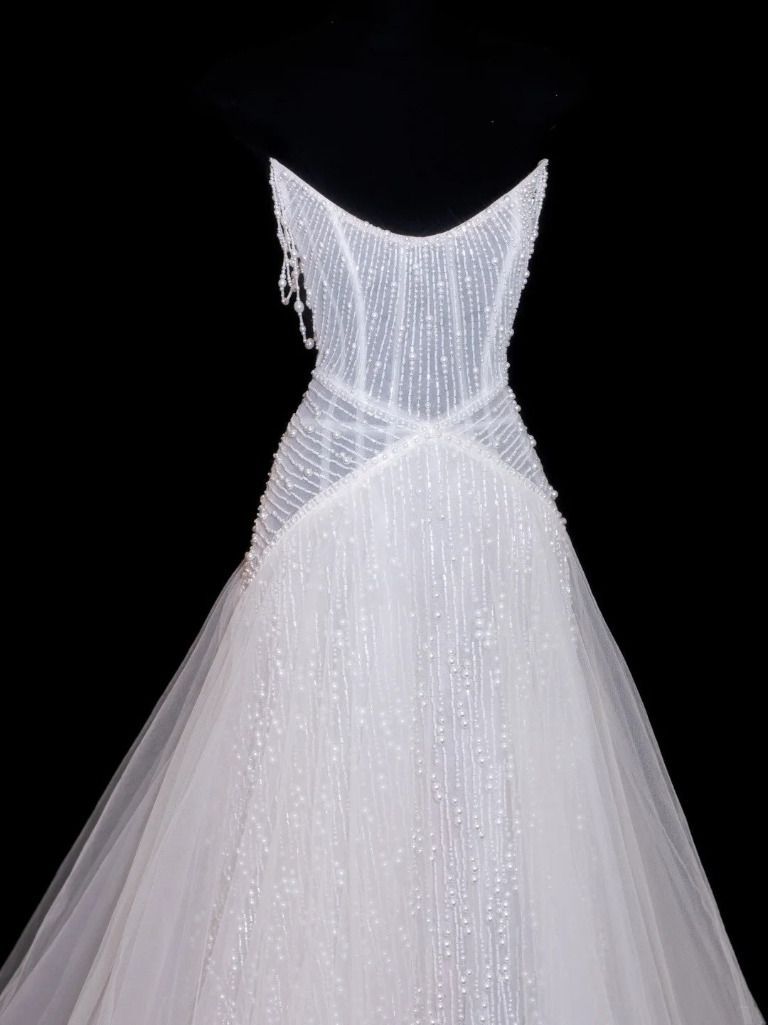 Robe de mariée à paillettes, robe de bal, décolleté en V, sequins et perles blanches, robe de mariée longue et ajustée N155