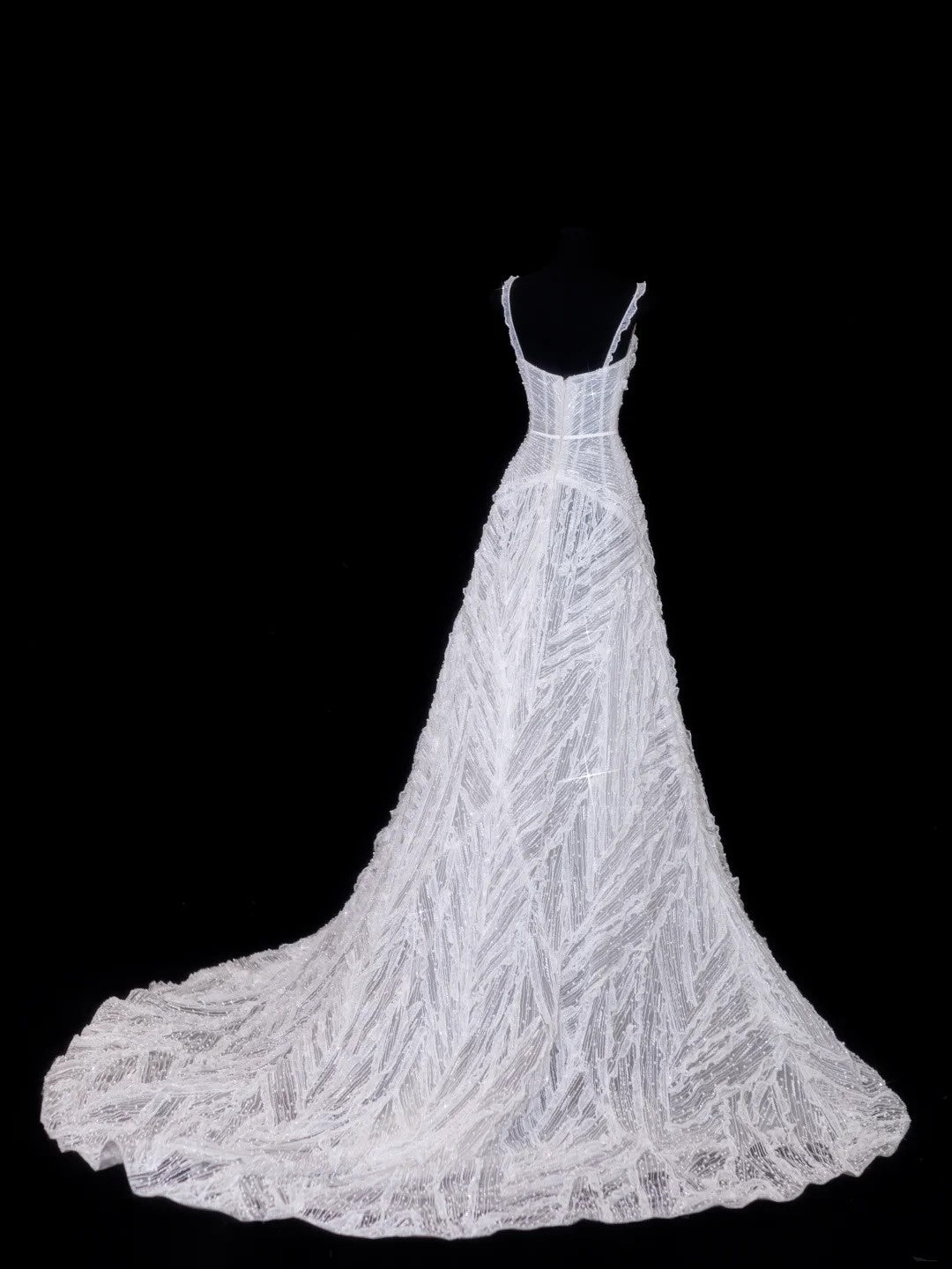 Robe de mariée à paillettes, robe de bal à bretelles spaghetti, robe de mariée blanche à sequins et perles, robe de mariée longue et ajustée N156