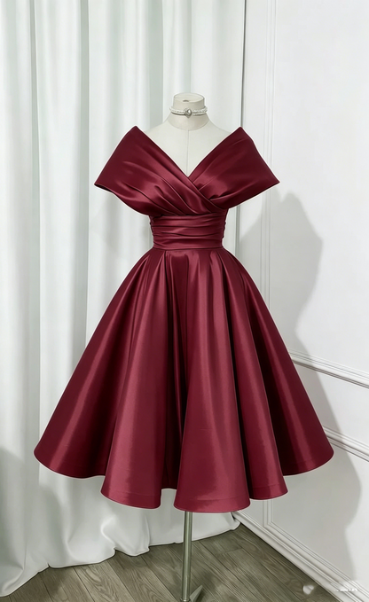 Hübsches Ballkleid Schulterfrei Rosa Kurz Mini Homecoming-Kleid Abschlussballkleid N2435