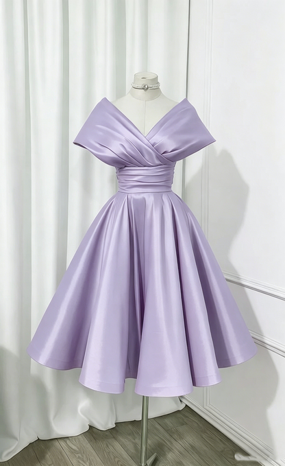 Hübsches Ballkleid Schulterfrei Rosa Kurz Mini Homecoming-Kleid Abschlussballkleid N2435