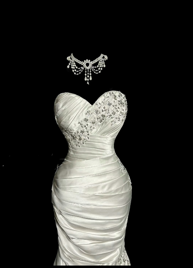 Prinzessin Hochzeitskleider Meerjungfrau Sweetheart mit Applikationen Sommer Langes Hochzeitskleid N4238