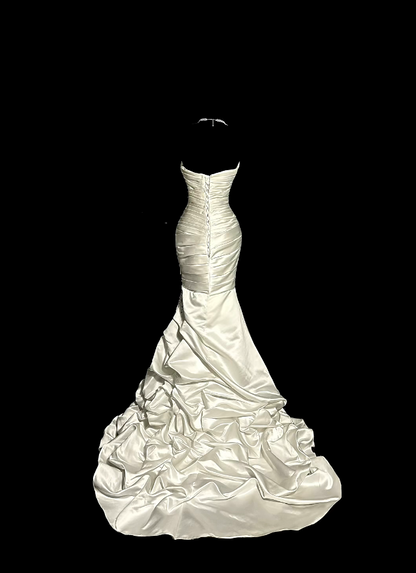 Prinzessin Hochzeitskleider Meerjungfrau Sweetheart mit Applikationen Sommer Langes Hochzeitskleid N4238