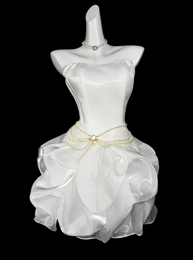 Unique Ball Gowns Strapless Blue Short Mini Party Cocktail Homecoming Dresses N4345