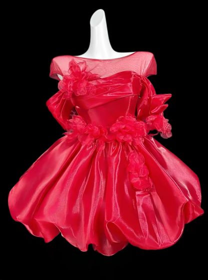 Süßes Ballkleid schulterfrei Mintgrün Kurz Mini Party Geburtstag Cocktail Heimkehrkleider N4352