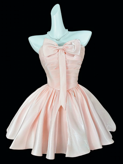 Süßes Ballkleid Sweetheart Blush Pink Kurze Mini Party Cocktail Homecoming Kleider N4357