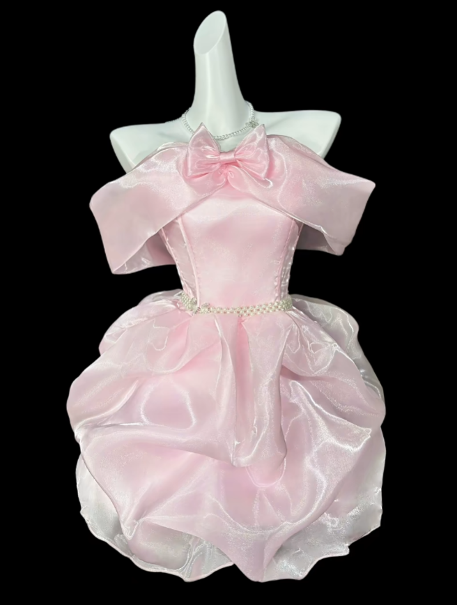Robes de bal uniques, rose, courtes, mini, de soirée, de cocktail, de bal de promo, N4362