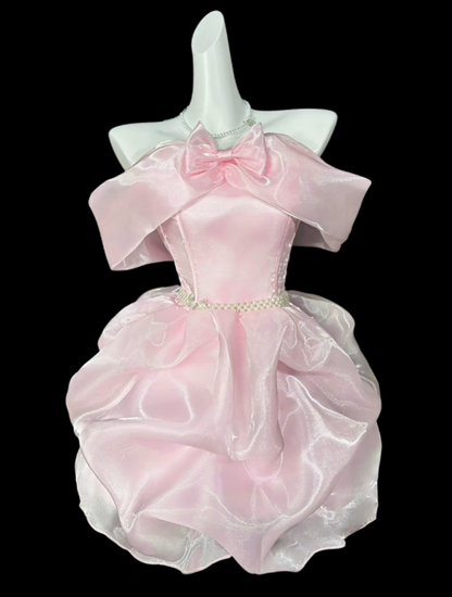 Robes de bal uniques, rose, courtes, mini, de soirée, de cocktail, de bal de promo, N4362