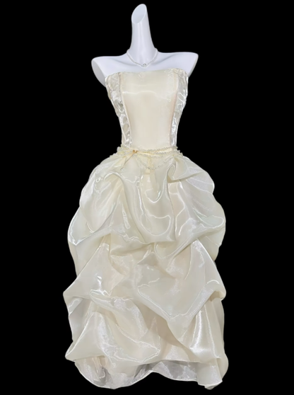 Douce Robe de Bal bustier mi-longue pour Cocktail ou Soirée de Rentrée N4369