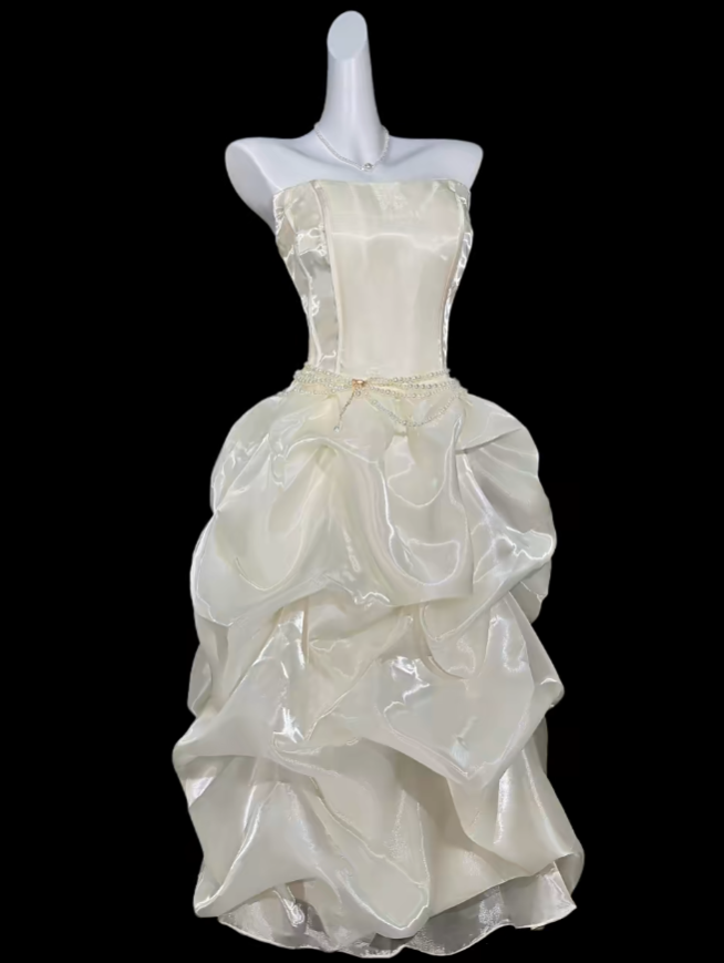 Douce Robe de Bal bustier mi-longue pour Cocktail ou Soirée de Rentrée N4369