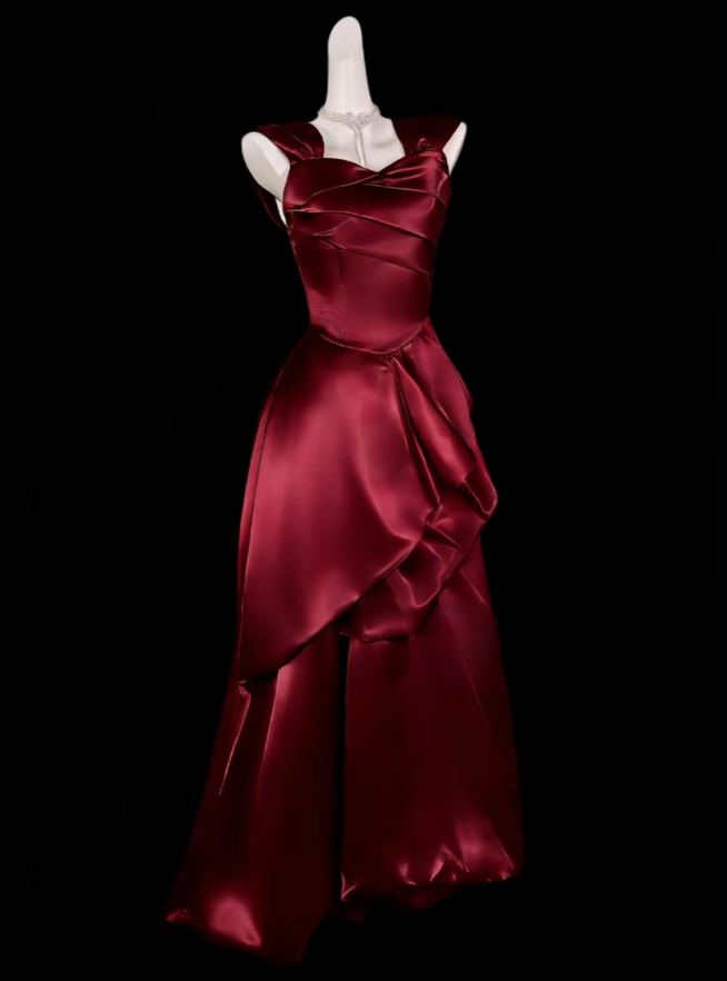 Sexy Mermaid Sweetheart Burgundy Long Evening Dresses Night Date Prom Dress For Women N4386