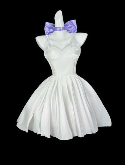 Robes de bal uniques à bretelles spaghetti blanches courtes mini robes de fête pour la remise des diplômes et le bal de promo N4422