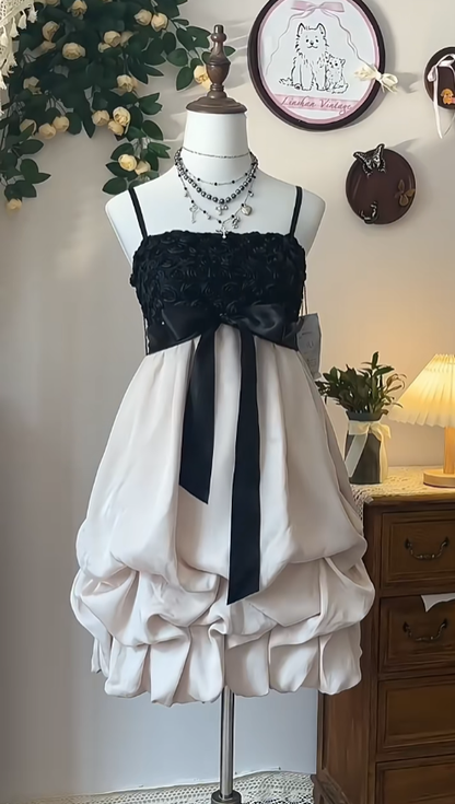 Fancy A Line Spaghetti Strap Satin Flowers Senior Short Graduation High School Homecoming Dresses N4559