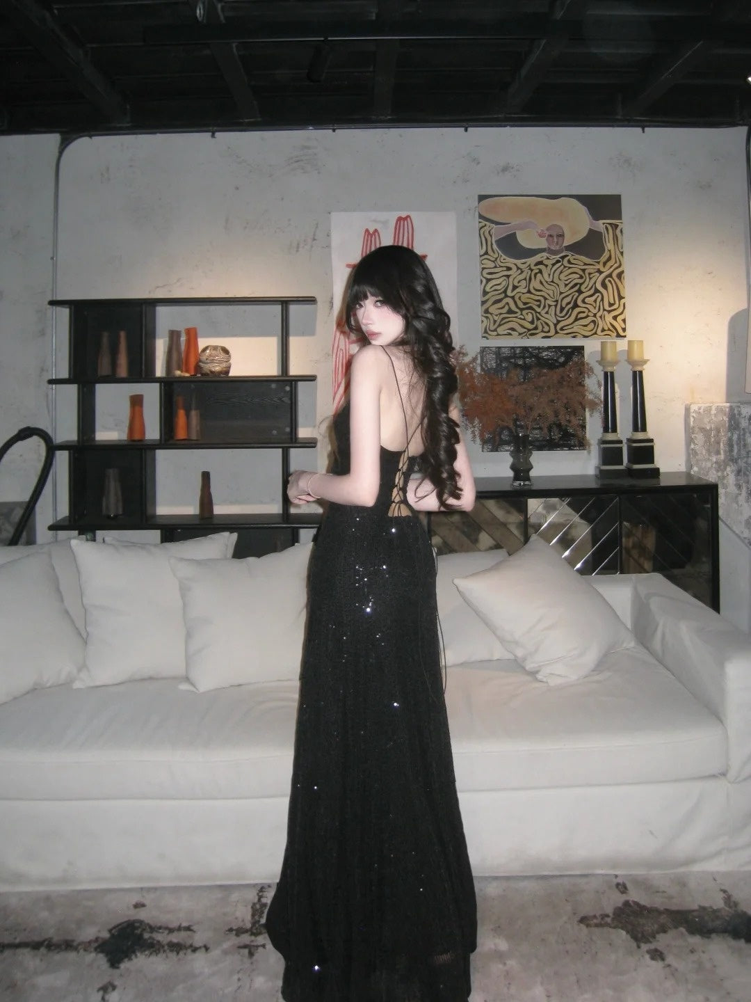 Robe de bal longue champagne à fines bretelles et corset lacé, style sirène scintillante, inspiration pour un 18e anniversaire, robe de soirée N472
