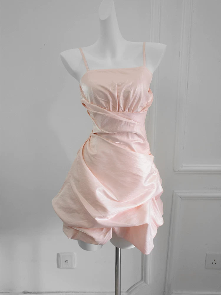 Robe de bal vintage à fines bretelles, robe cocktail courte, tenue d'anniversaire pour les 16 ans, robe de soirée, robe de bal de fin d'année AB2370