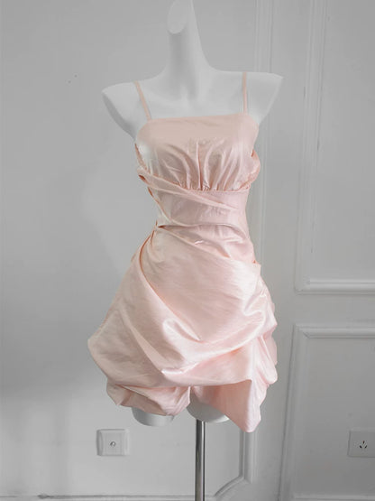 Robe de bal vintage à fines bretelles, robe cocktail courte, tenue d'anniversaire pour les 16 ans, robe de soirée, robe de bal de fin d'année AB2370