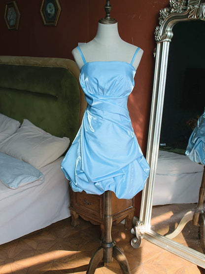 Robe de bal vintage à fines bretelles, robe cocktail courte, tenue d'anniversaire pour les 16 ans, robe de soirée, robe de bal de fin d'année AB2370