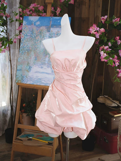 Robe de bal vintage à fines bretelles, robe cocktail courte, tenue d'anniversaire pour les 16 ans, robe de soirée, robe de bal de fin d'année AB2370