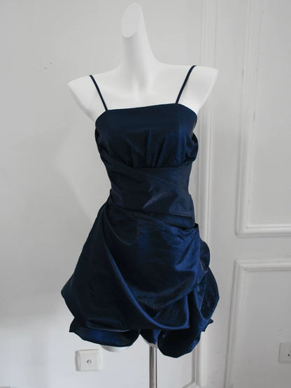 Robe de bal vintage à fines bretelles, robe cocktail courte, tenue d'anniversaire pour les 16 ans, robe de soirée, robe de bal de fin d'année AB2370