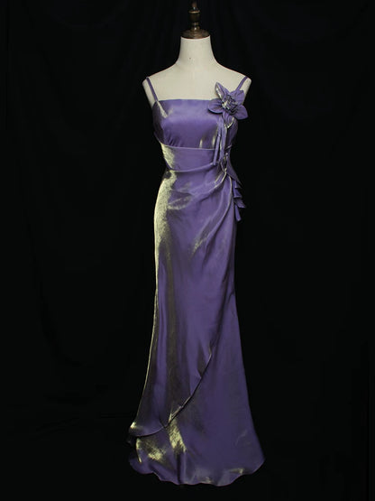 Robe de bal vintage années 1950, bretelles spaghetti, bordeaux, inspiration robe de soirée longue rétro, tenue pour un 18e anniversaire AB2357