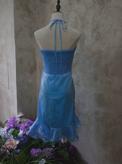 Vintage Etuikleid mit Neckholder, burgunderrot, kurzes Cocktailkleid, Outfit für den 16. Geburtstag, Homecoming-Kleid, Abendkleid AB2382