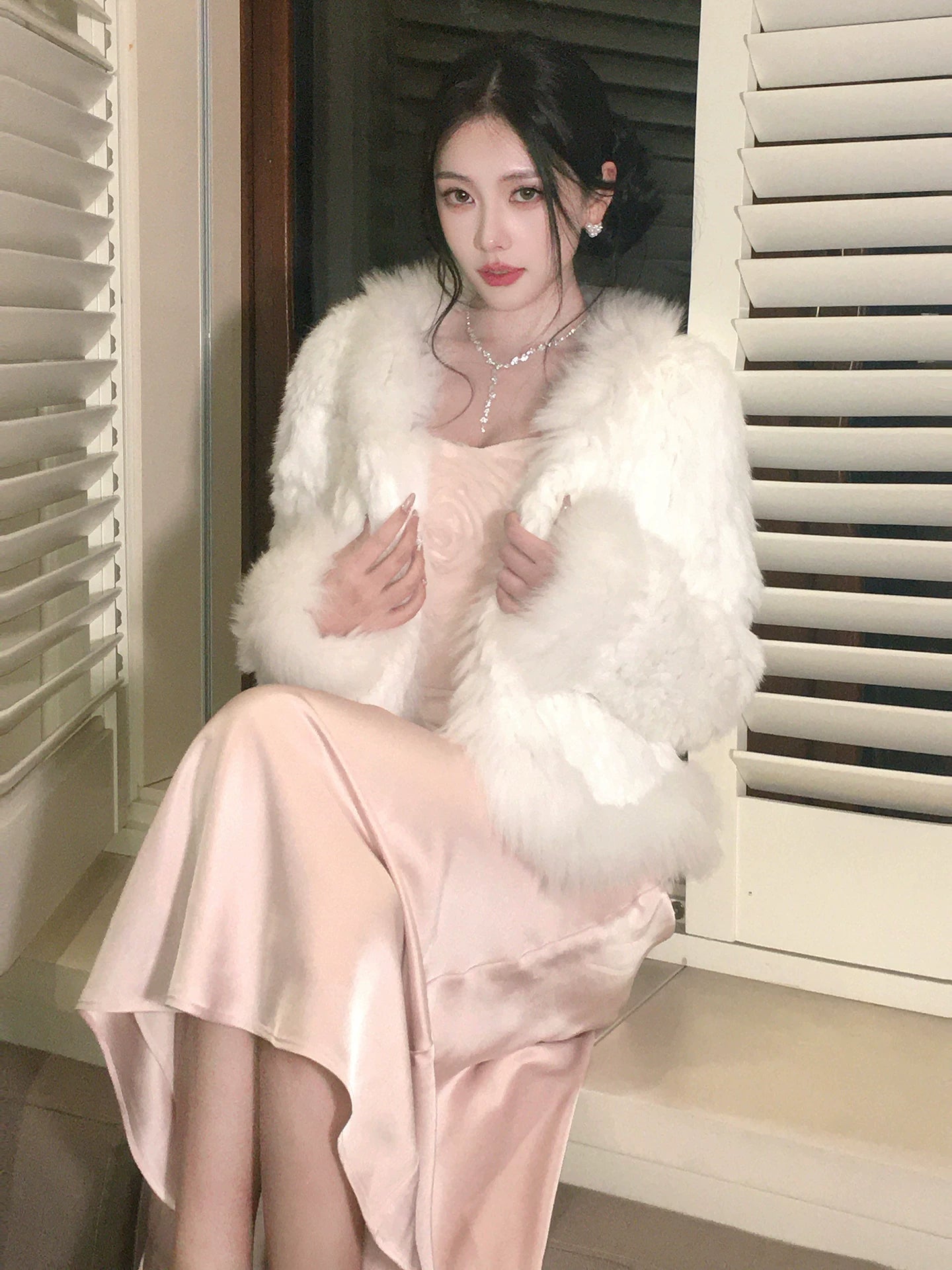 Robe de bal sirène sexy à fines bretelles en satin rose, robe d'invitée de mariage, tenue pour un 20e anniversaire AB2464