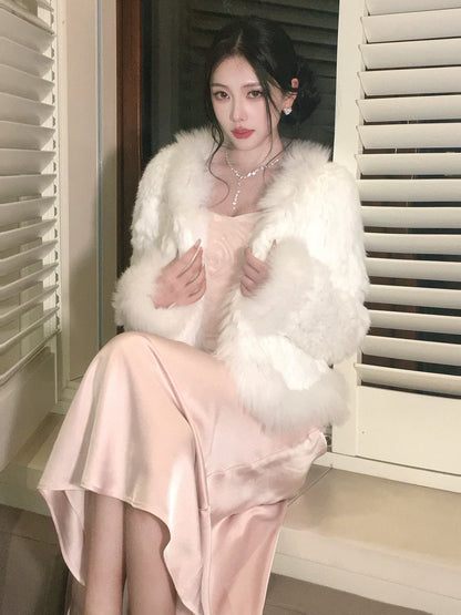 Robe de bal sirène sexy à fines bretelles en satin rose, robe d'invitée de mariage, tenue pour un 20e anniversaire AB2464