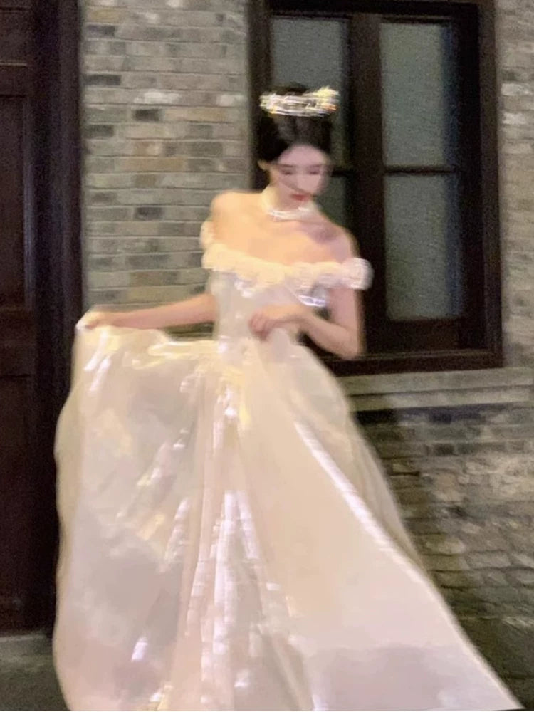 Robe de bal princesse épaules dénudées couleur champagne - Inspiration robes de soirée longues - Tenues pour un 18e anniversaire AB2231