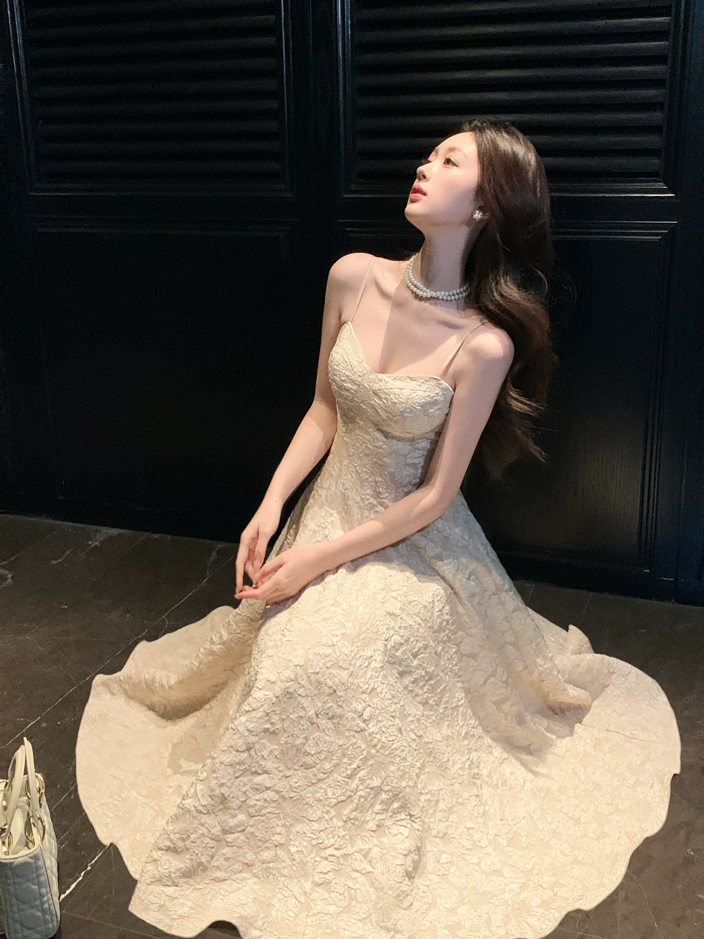 Robe de bal modeste en satin champagne, coupe trapèze, bretelles spaghetti, robe d'invitée de mariage, tenue pour un 20e anniversaire AB2462