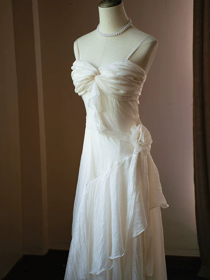 Robe de bal sirène vintage années 1950, bretelles spaghetti, couleur ivoire, inspiration robe de soirée longue, tenue pour un 18e anniversaire AB2379