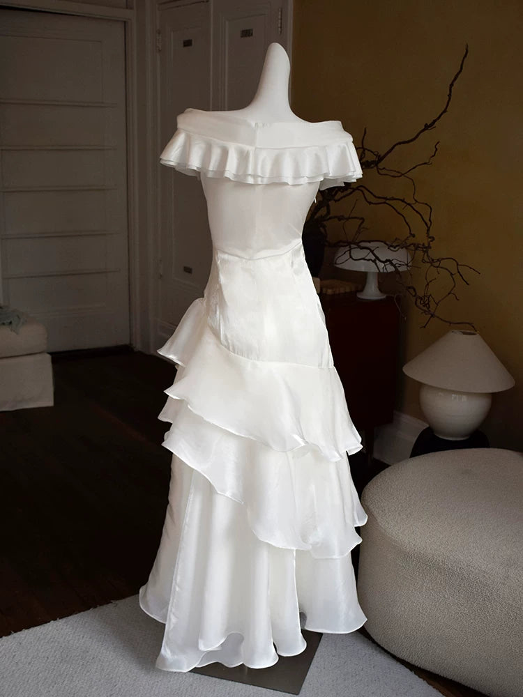 Robe de bal sirène bordeaux vintage années 60, épaules dénudées, inspiration robe de soirée longue rétro tenue d'anniversaire 20 ans AB2355
