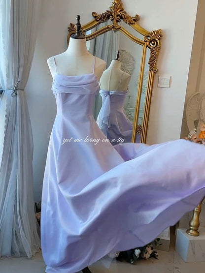 Robe de bal rose vintage années 1950, coupe trapèze, bretelles spaghetti, inspiration robe de soirée longue rétro tenue pour un 20e anniversaire AB2354