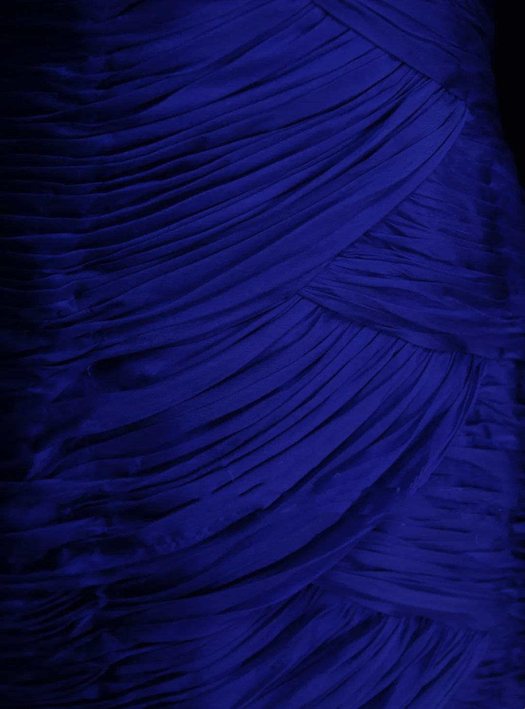 Meerjungfrauen-Abendkleid aus königsblauem Tüll mit asymmetrischem Saum, Falten und Raffungen, langes Partykleid für Damen OB002