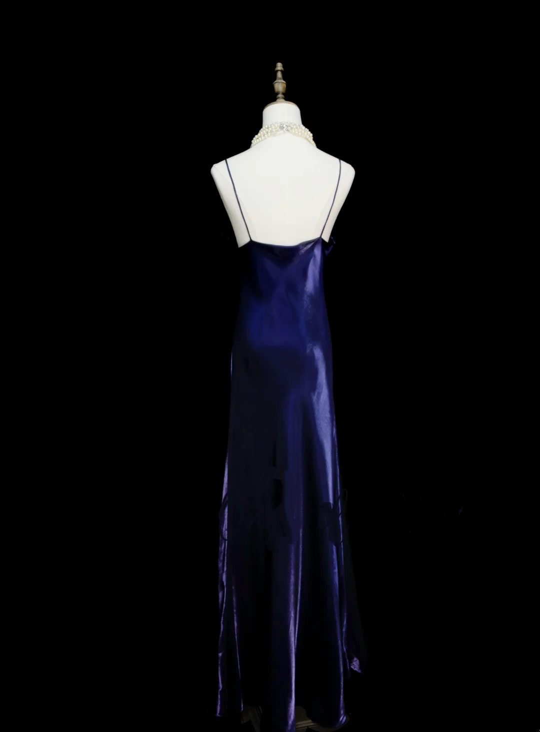 Robe de bal longue chic à bretelles spaghetti, couleur raisin et fleurs, coupe trapèze, idéale pour une soirée, un 18e anniversaire ou une remise de diplôme (OB046)