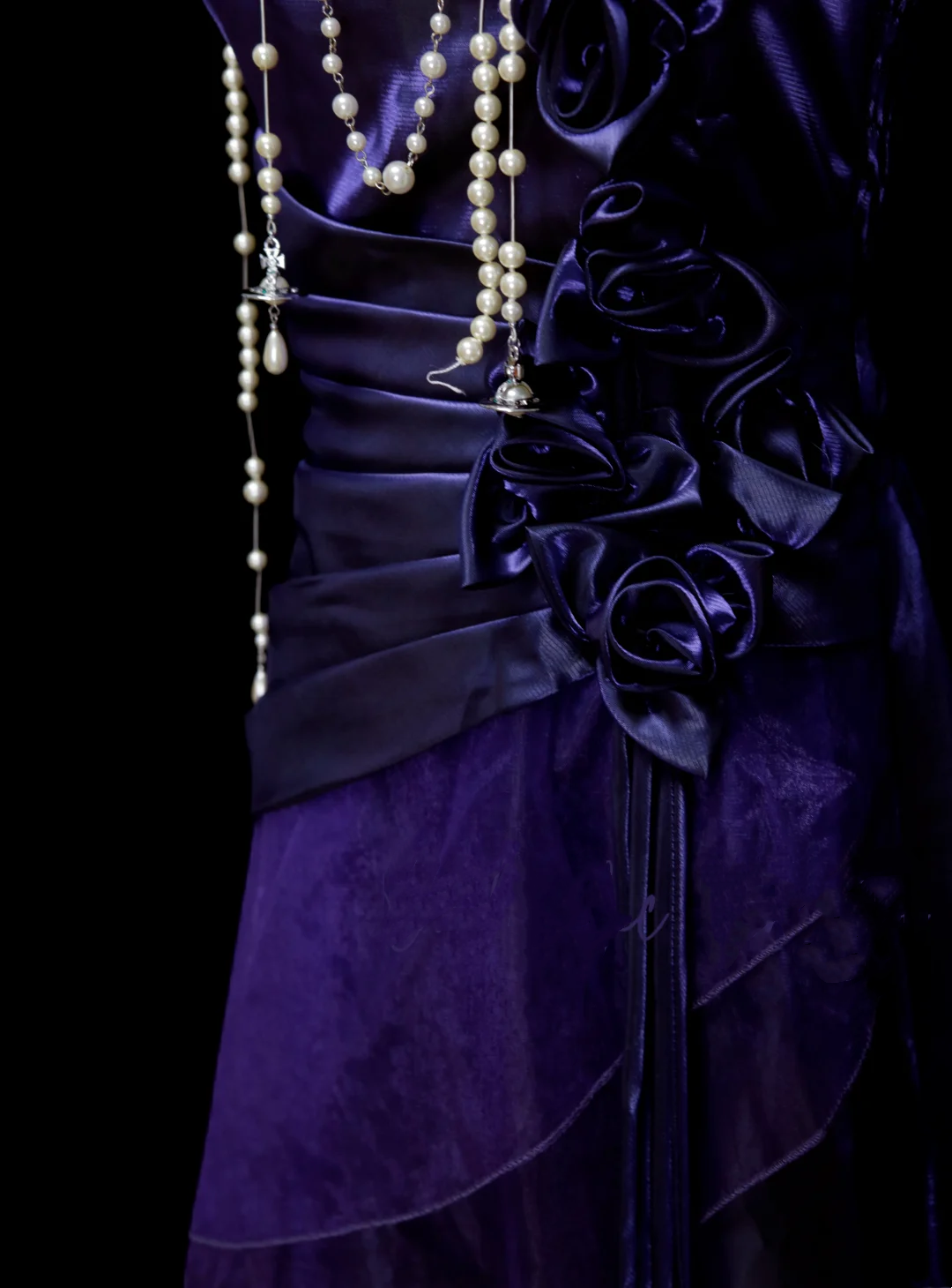 Robe de bal longue chic à bretelles spaghetti, couleur raisin et fleurs, coupe trapèze, idéale pour une soirée, un 19e anniversaire ou une remise de diplôme (OB048)