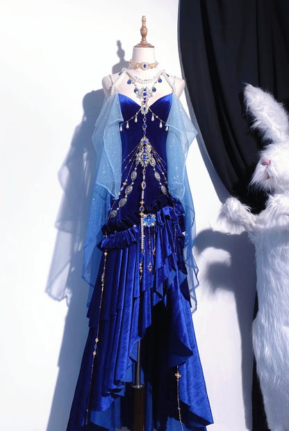 Robe de bal longue en velours bordeaux, style sirène vintage, bretelles spaghetti, tenue de bal pour 16e anniversaire, RB1643