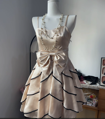 Modest A line Spaghetti Strap Champagne Short High School Homecoming Dress Inspo Ideas Mini Party Dresses RB6960