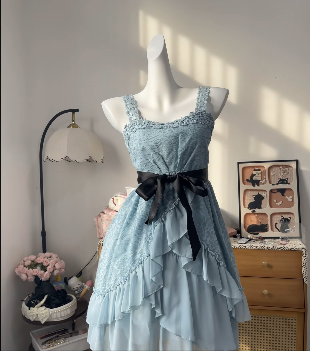 Elegant A line Square Neck Blue University Ideas Homecoming Dress Inspo Short High School Senior Graduation Outfit RB6959