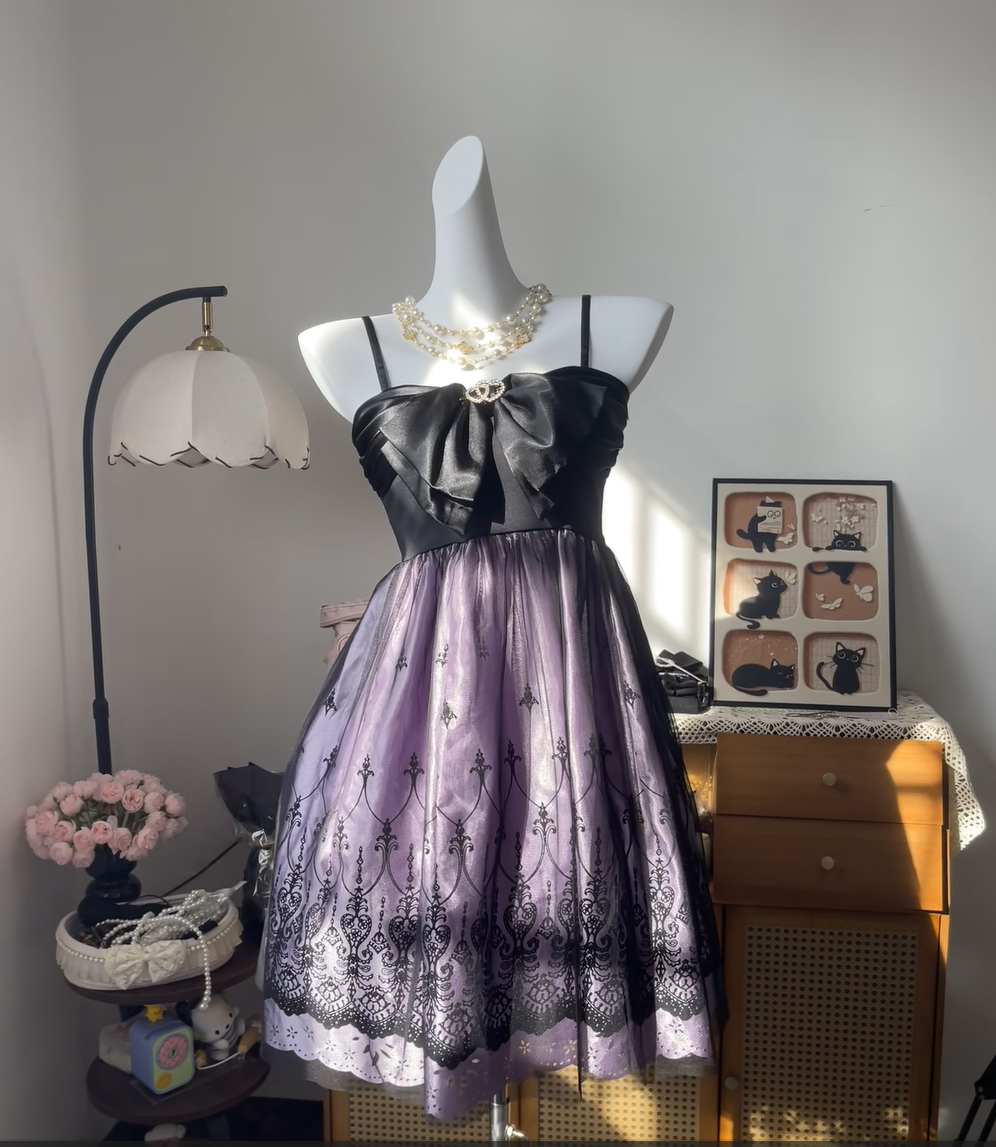 Modest A line Spaghetti Strap Lilac Black Lace Short High School Homecoming Dress Inspo Ideas Mini Party Dresses RB6965