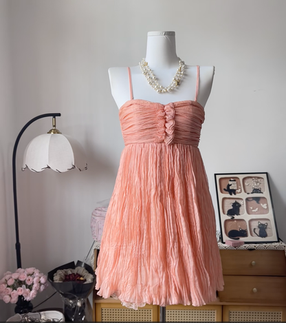 Elegant A line Spaghetti Strap Pink University Ideas Homecoming Dress Inspo Short High School Senior Graduation Outfit RB6976