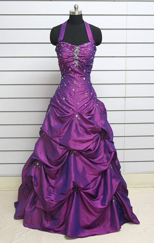 Hübsches Ballkleid Neckholder Grape Ballkleider Abendkleid 18. Geburtstag Outfits Abendkleid RA032