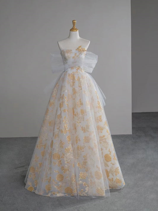 Modernes Ballkleid aus der Schulter, weißer Tüll, Ballkleider, formelle Kleidung, 18. Geburtstag, Outfits, Ballkleid RA077